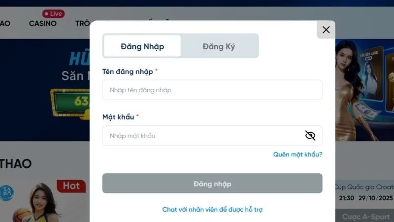 Đăng nhập Bong88 thật đơn giản, nhanh chóng và cực kỳ an toàn